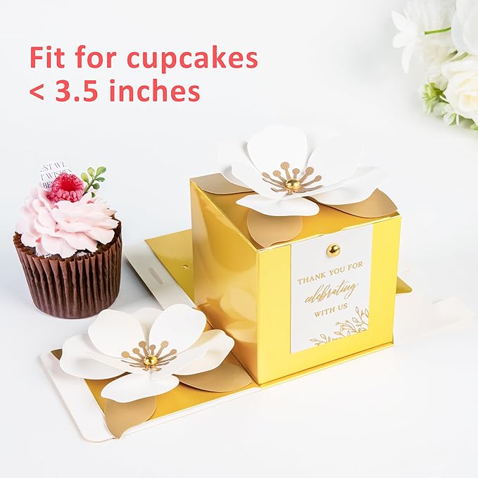 FEIYI 20 PCS Gold Gift Boxes, 3 In 1 Favor Boxes - Image 4