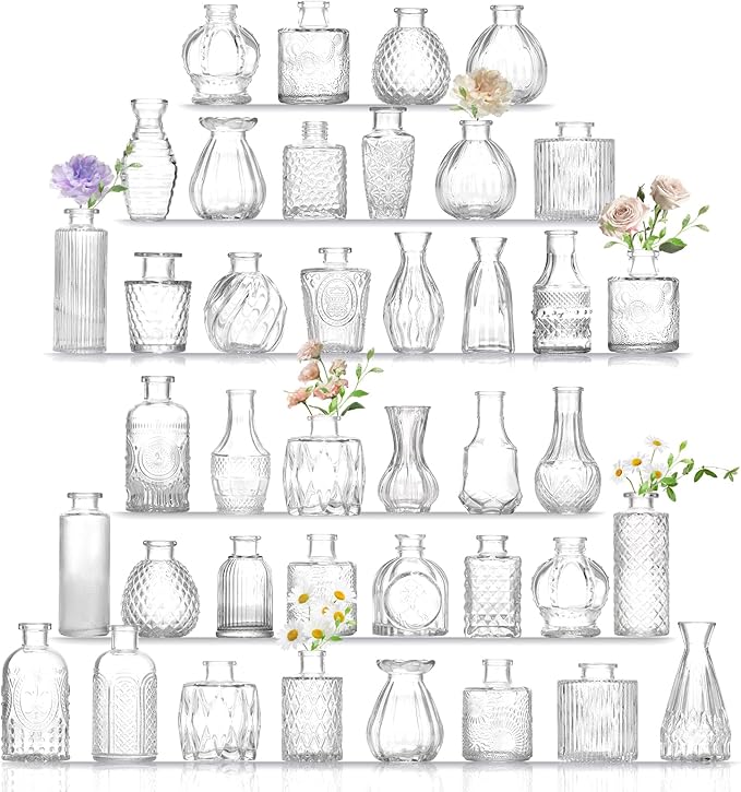 Bud Vases Set of 36, Small Vases by Paudao