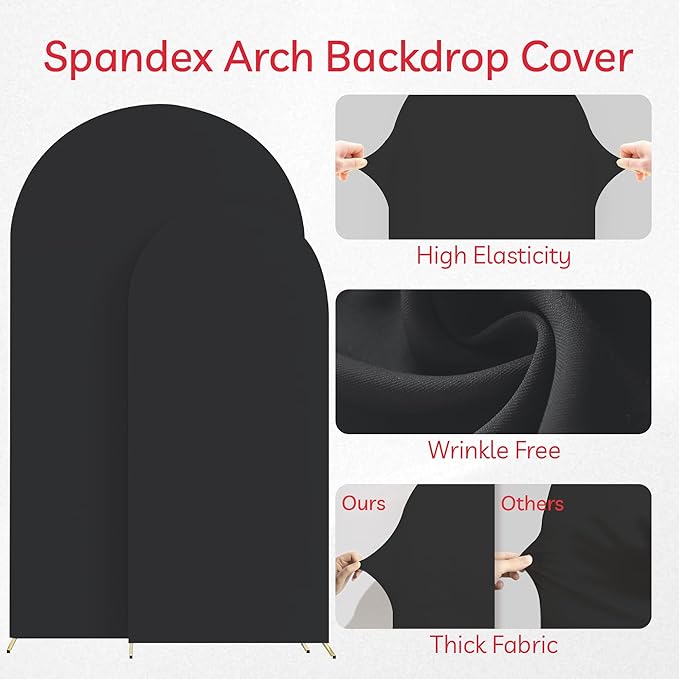 Set of 2 Arch Backdrop Cover, High Elastic Wrinkle-Resistant Arch Cover - Image 4