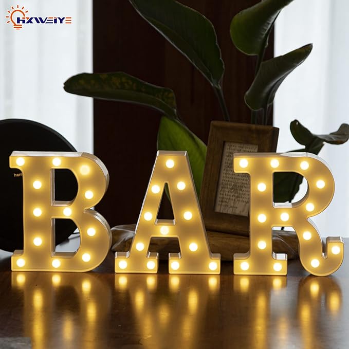 LED Marquee Letters Lights Sign-B, HXWEIYE Led Letters Lights 26 Alphabet - Image 5