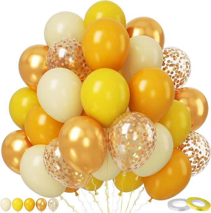 Paready Yellow and Gold Balloon Set by Paready