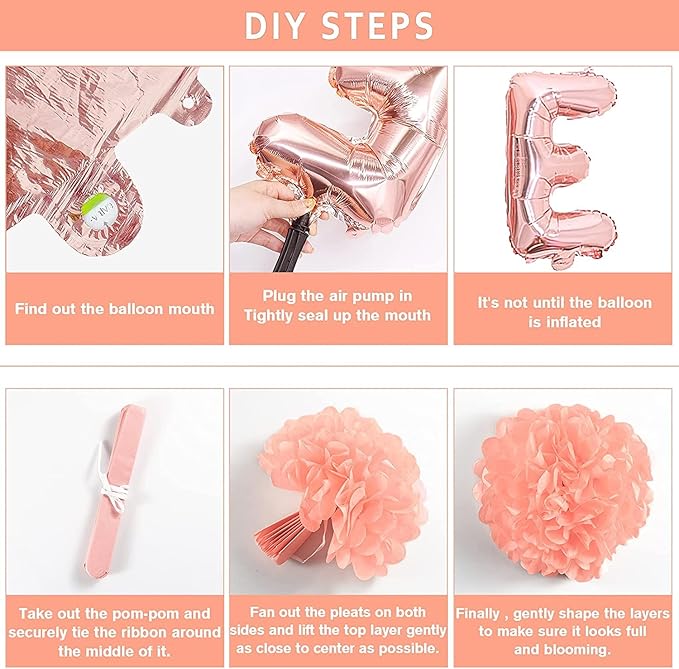 Rose Gold Bachelorette Party Decorations Bridal Shower Decoration Kit - Image 5
