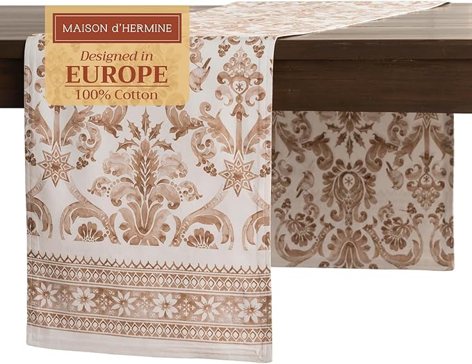 Maison d' Hermine Table Runner 100% Cotton Double Layer Table Runners 108 by MaisondHermine