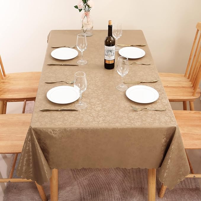 Smiry Rectangle Table Cloth, Waterproof Heavy Duty Vinyl Tablecloths, Wipeable - Image 7