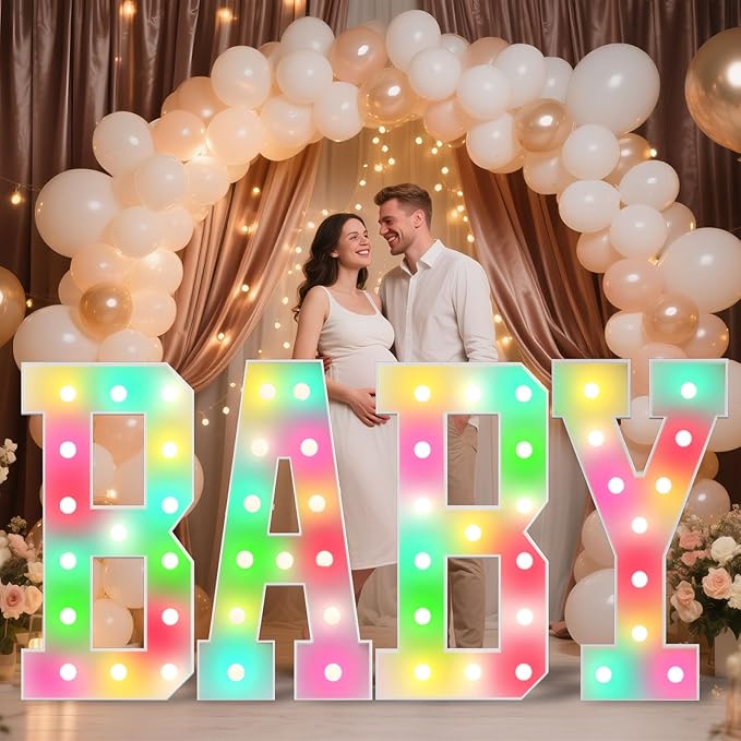 Ledido 4FT Marquee Light Up Letters, 34 Colors Changing Marquee Letter 4 Feet - Image 6