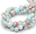 10mm Natural Stone Beads for Jewelry Making, Sky Blue Jasper Polished Smooth by ChicagerGemstoneBeads