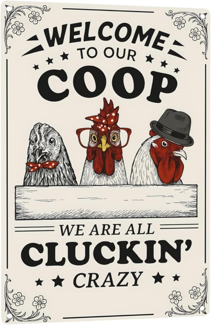 Funny Chicken Coop Sign by Unknown