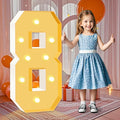 3ft Marquee Numbers, Light Up Numbers 8, 0-9 Warm Yellow LED Light Up Sign by HITINO