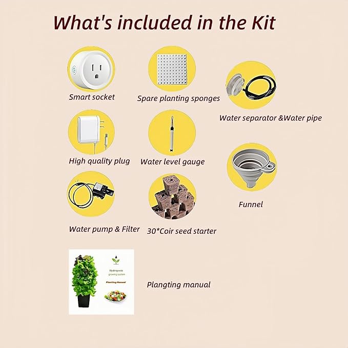 Hydroponics Growing System kit, Vertical hydroponic Garden ，Outdoor Indoor - Image 7