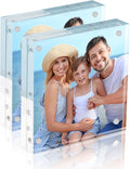 HOUSE DAY Acrylic Picture Frames 4x4, 2 Pack Magnetic 4 x 4 Picture Frame by HOUSEDAY