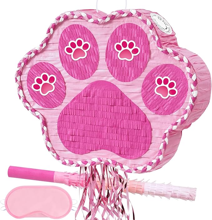 WERNNSAI Pink Dog Paw Pinata by WERNNSAI