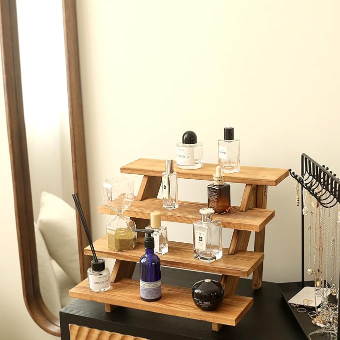 Swallowliving 2pcs Wooden Rustic Cupcake Stand - Image 5