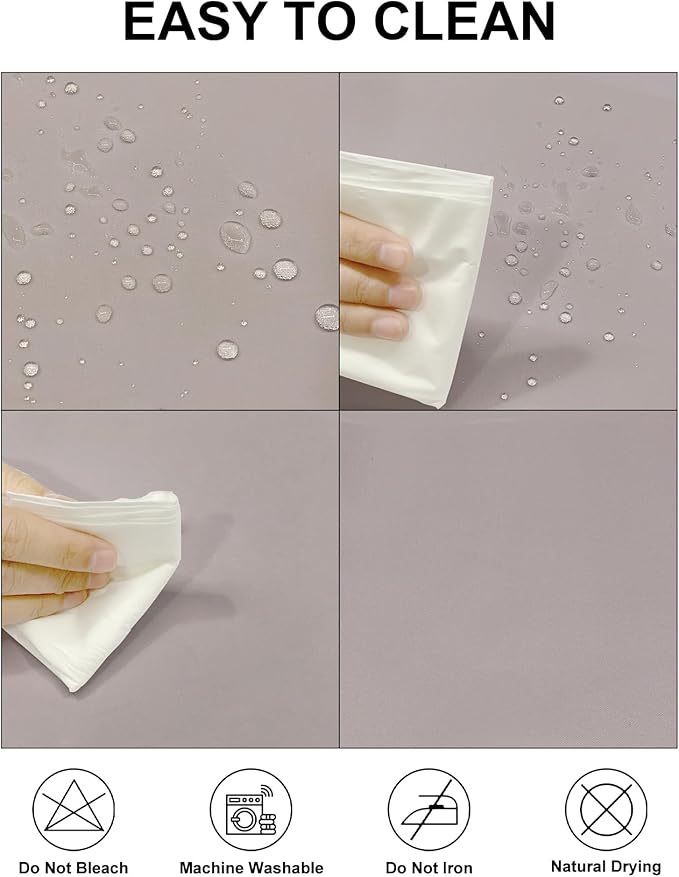 Fokitut 2 Pack Waterproof Rectangle Tablecloth, 90x132 Inch, Stain Resistant - Image 2