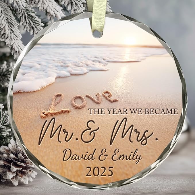 Personalized Wedding Christmas Ornaments - Image 2