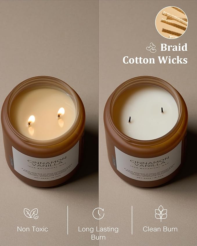 M&SENSE Cinnamon Vanilla Fall Scented Candles - Image 4