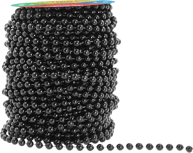 Mandala Crafts 6mm Faux Black Pearl Beads Roll - Image 3