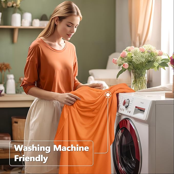 Wish Care 6 Pack Orange Spandex Table Clothes - Image 8