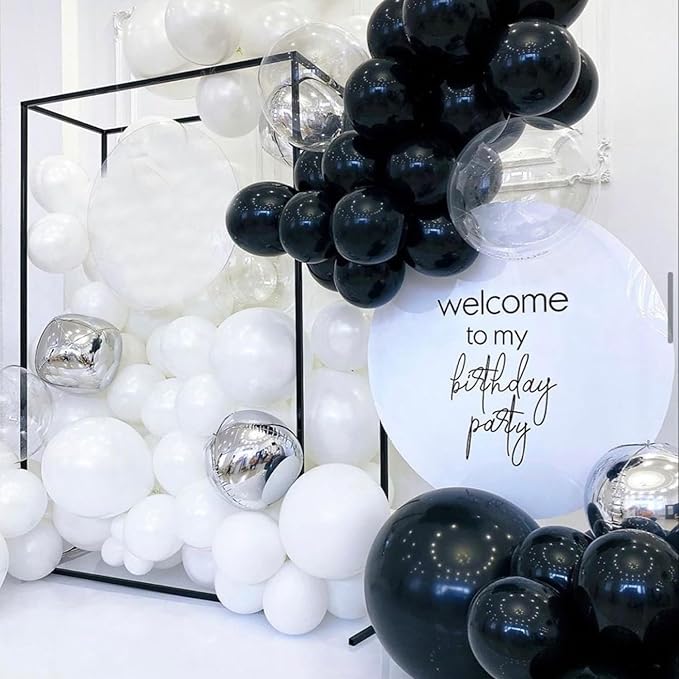 110pcs Black Balloons 12 Inch Black Balloon Arch Kit - Image 5