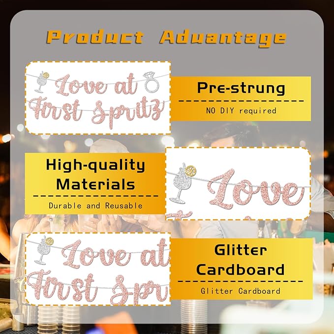 Love At First Spritz Wedding Banner - Image 2