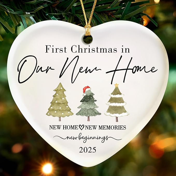 House Warming Gifts New Home, New Home Ornament 2025 Glass Ornament 2025 by THDZS