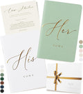 ARTESORI Wedding Vow Book for Her & Him, Soft Touch, 28 Lined Pages, Wedding by Artesori