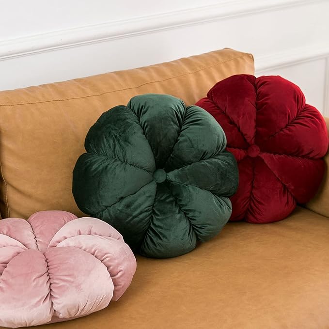 Flower Pillow Cushion Round Decorative Throw Pillow - Image 2
