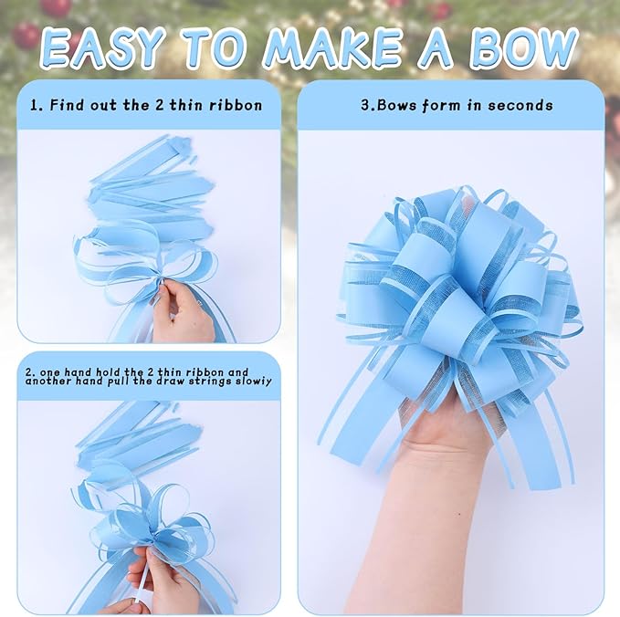 6Pcs 6inch Pull Bow Gift Wrapping, Pull Bow - Image 3