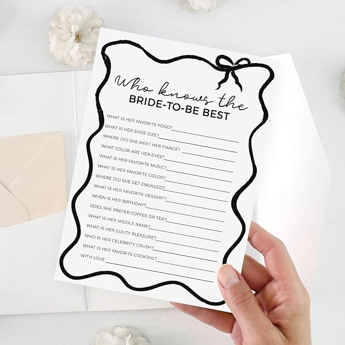 DEEKA 30 PCS Bridal Shower Games Card - Image 6