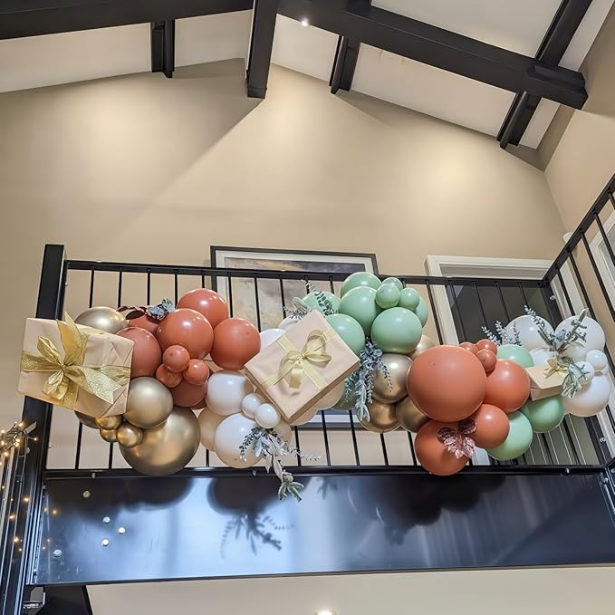 Fall Balloons Set, 12 Inch Thanksgiving Balloons, Retro Burnt Terracotta Rust - Image 6