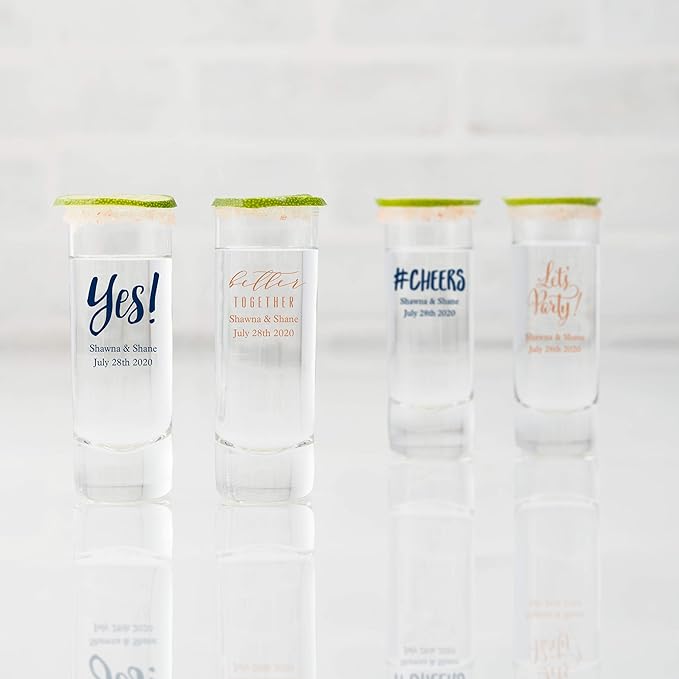 WEDDINGSTAR Personalized 2.5oz Tall Shot Glass Customizable Full Color Print - Image 4