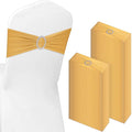 CHENGU 150 Pieces Spandex Stretch Chair Sashes Bows Elastic Chair Cover Bands by CHENGU