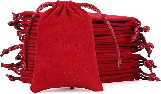 Velvet Drawstring Jewelry Bag, 3x4 Dice Bag, by Tapleap