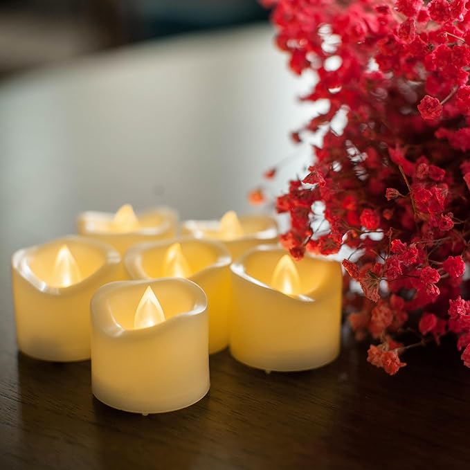 CANDLE CHOICE Battery Operated Flameless Tea Lights Votives Realistic - Image 2