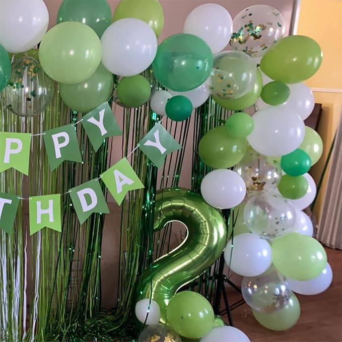 40 Inch Green Large Numbers Balloons 3, Self Inflating Digit 3 Helium Balloons - Image 5