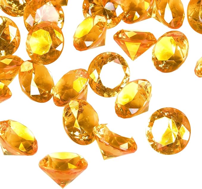 Acrylic Diamond Fake Gems Vase Filler, Babenest 240pcs 3/4 Inch Faux Diamonds by Babenest