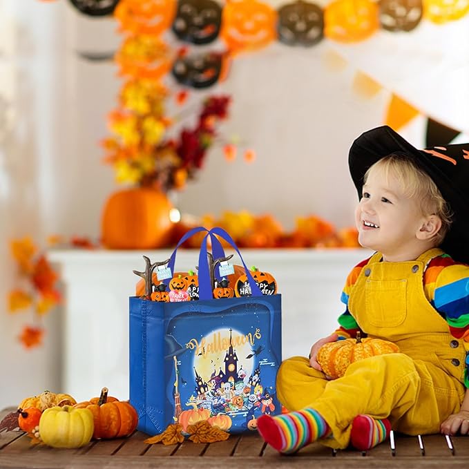 AhfuLife 8 Pcs Halloween Trick or Treat Bags, Candy Tote Bags - Image 4