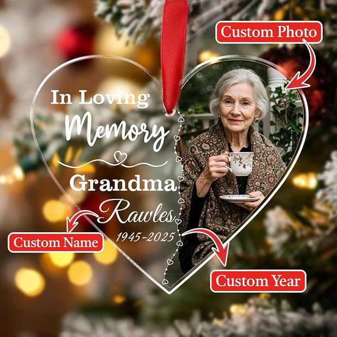 Personalized Memorial Glass Ornament 2025 – I Am Always - Image 2