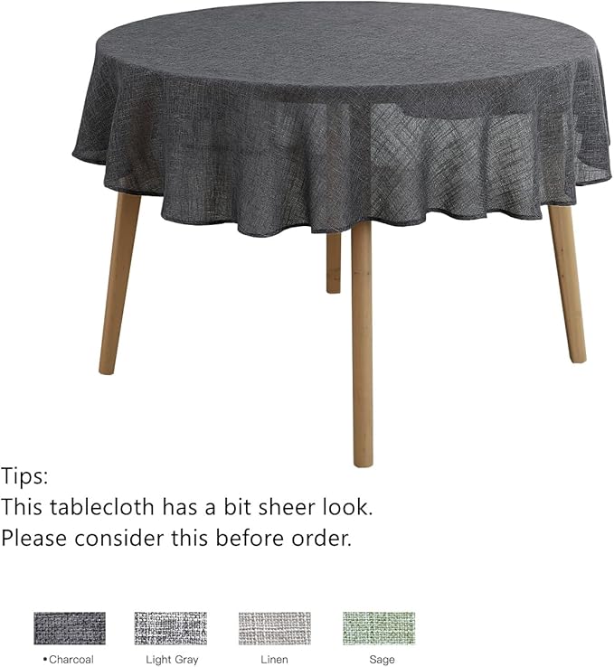 maxmill Flaxy Faux Linen Tablecloth - Image 4