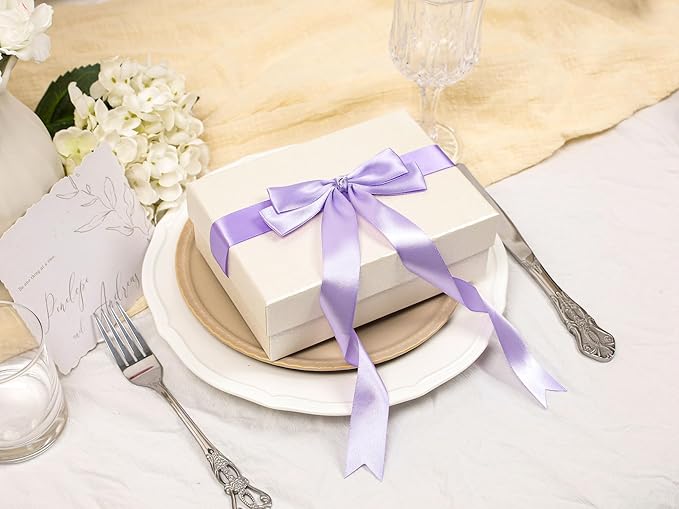 Light Purple Satin Ribbon 1 inch X Continuous 50 Yards, Single Face Polyester - Image 5