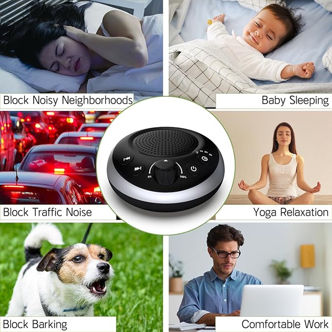 Sound Machine Loud White Noise Machine Nonstop Brown Noise Machine 30 Soothing - Image 6