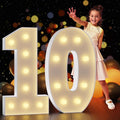 Marquee Numbers 3 Feet Tall Large Light Up Numbers 10th 10 Year Old Birthday by Letsmakeitimpressive