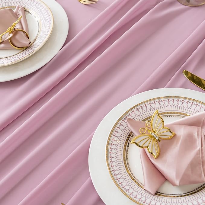 6Pack 9ft Chiffon Table Runner 14x108 Inch Sheer Romantic Table Runner - Image 4