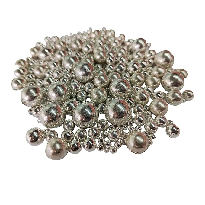 Edible Silver Sugar Pearls Candy Sprinkles 120G/ 4.23Ounce Baking Cake - Image 2