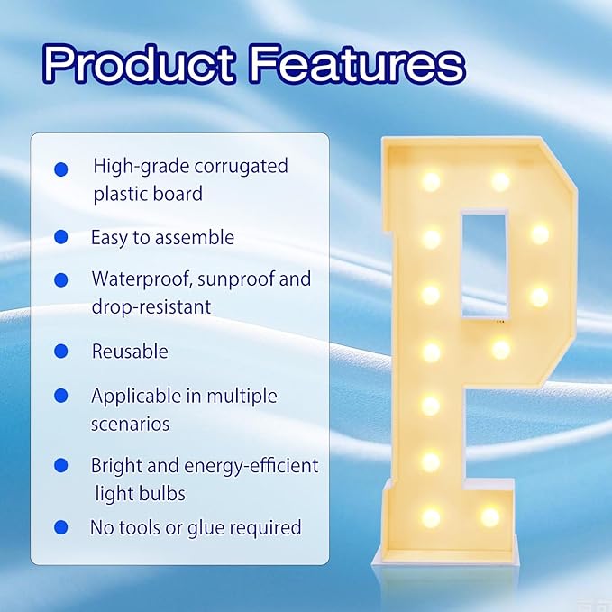 4FT Marquee Plastic Letters P - Image 2