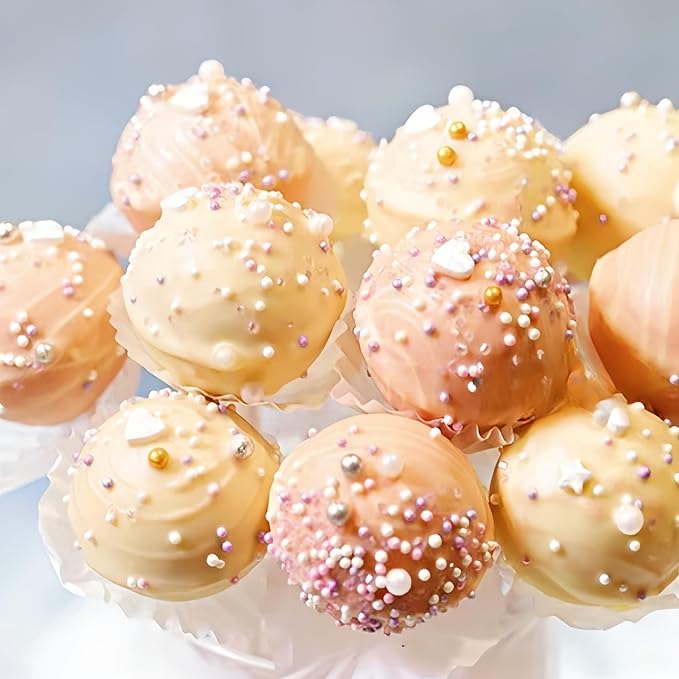 Edible Pink Pearl Sugar Sprinkles Candy 2mm Mini Pearls Cake Decorations - Image 5