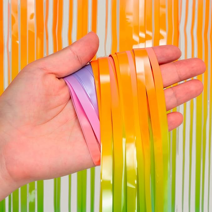 BRAVESHINE Colourful Tinsel Foil Fringe Curtains - Image 7