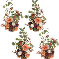Ling's moment 17.5" Tall Standing Artificial Flowers Arrangements 4pcs Fall by LingsMoment