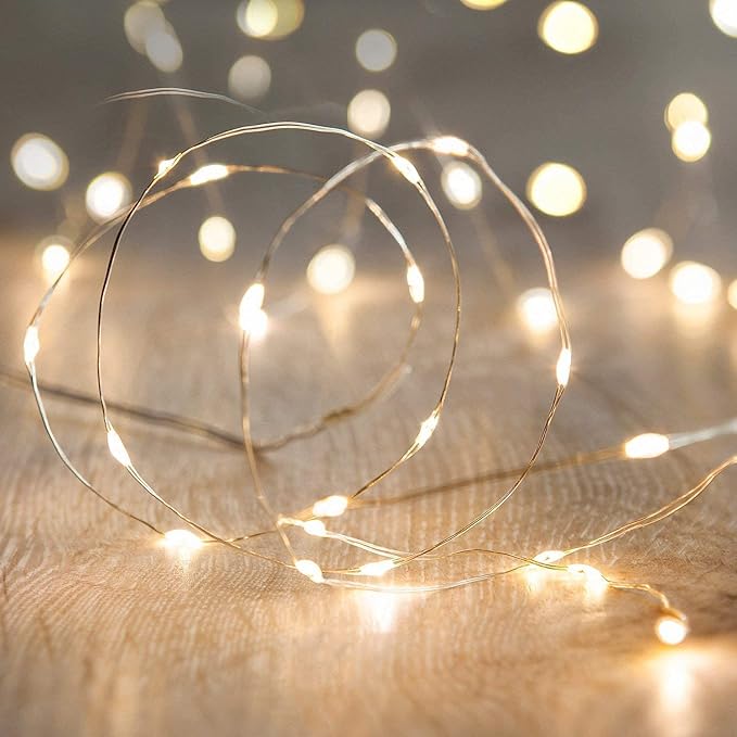 ANJAYLIA 16.5Ft 50 LED Fairy Lights Battery Operated String Lights by ANJAYLIA