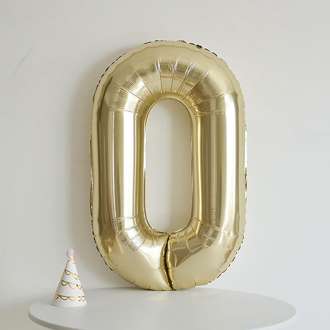 40 Inch Numbers 0 Light Gold Large Balloon Digital 0 - Image 3