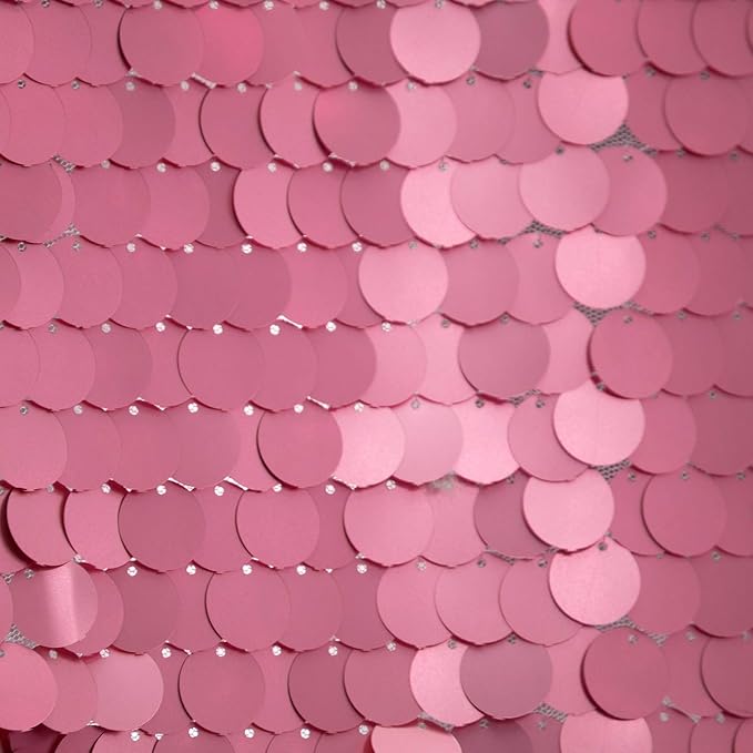 JYFLZQ Pink Payette Sequin Backdrop Big Sequin Backdrop Curtain - Image 4